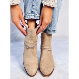 Athing Bottines en daim kaki beige 2