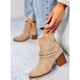 Athing Bottines en daim kaki beige 3