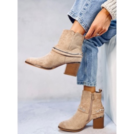 Athing Bottines en daim kaki beige 5