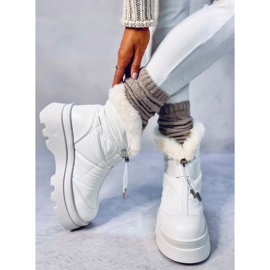 Tavaris Bottes de neige blanches avec fourrure 2
