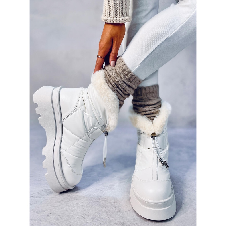 Tavaris Bottes de neige blanches avec fourrure 2