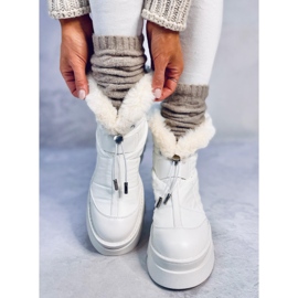 Tavaris Bottes de neige blanches avec fourrure 1