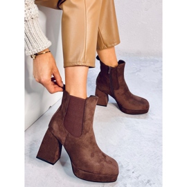 Bottes à talons larges marron Ciara brun 2