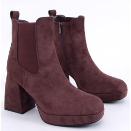 Bottes à talons larges marron Ciara brun 1
