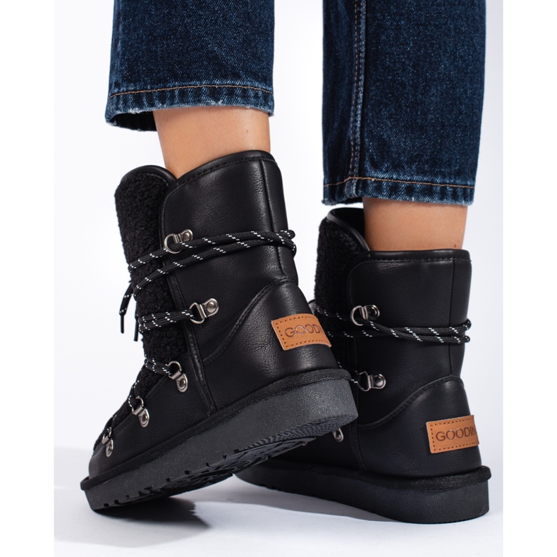 Bottes de neige chaudes pour femmes shelovet noires le noir 1