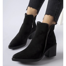 Bottines Karino en daim noir le noir 1