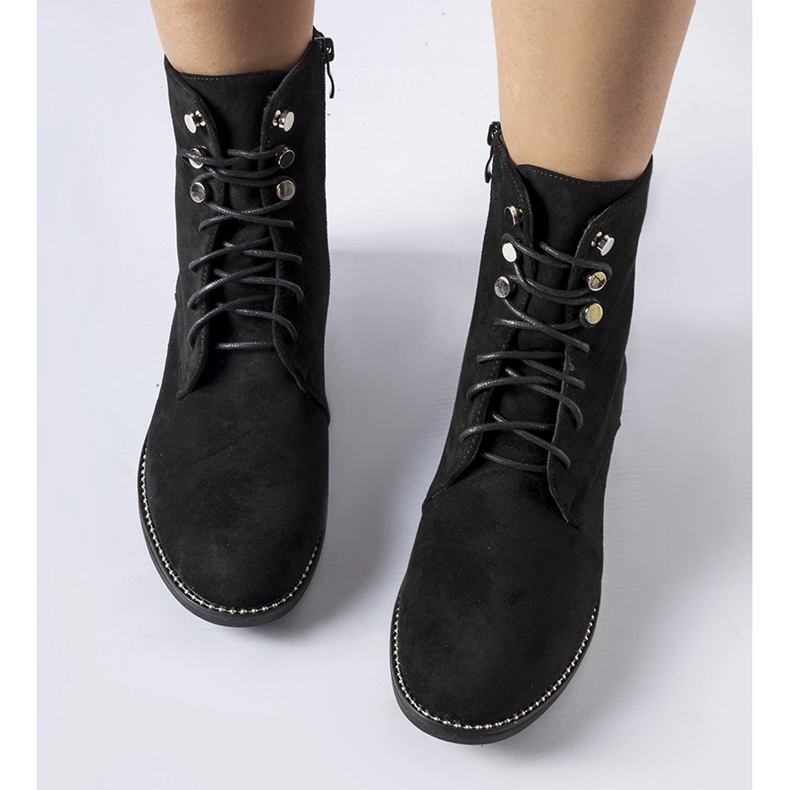 Bottines isolées noires en éco-daim Carpanzano le noir 1