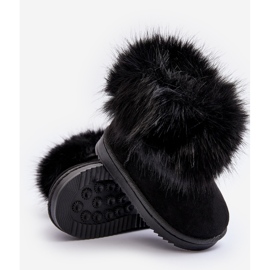 Bottes de neige isolées pour enfants avec fourrure, noir Nohie 1