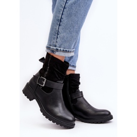 Bottines Plates À Boucle Pour Femme Noir Cillolis 2