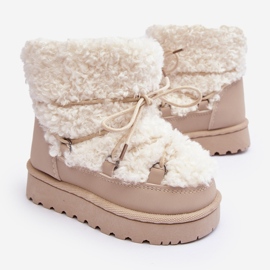 Bottes de neige chaudes pour enfants, beige, Asija 1 Bottes de neige chaudes pour enfants, beige, Asija 1