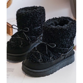 Bottes de neige chaudes pour enfants, à lacets noir, Asija 1