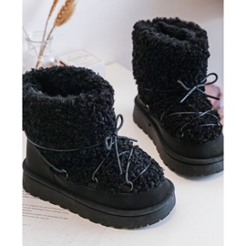 Bottes de neige chaudes pour enfants, à lacets noir, Asija 2