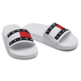 Tommy Hilfiger Tongs Tommy Jeans Flag Pool Slide W EN0EN01378-YBR blanche 2