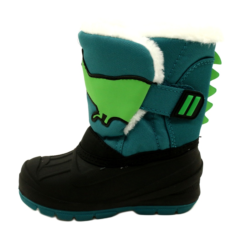 Bottes de neige isolées pour enfants Befado 160X016 noir et vert 2