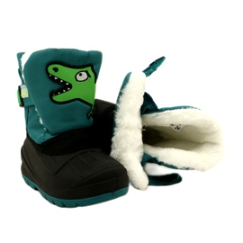 Bottes de neige isolées pour enfants Befado 160X016 noir et vert 4