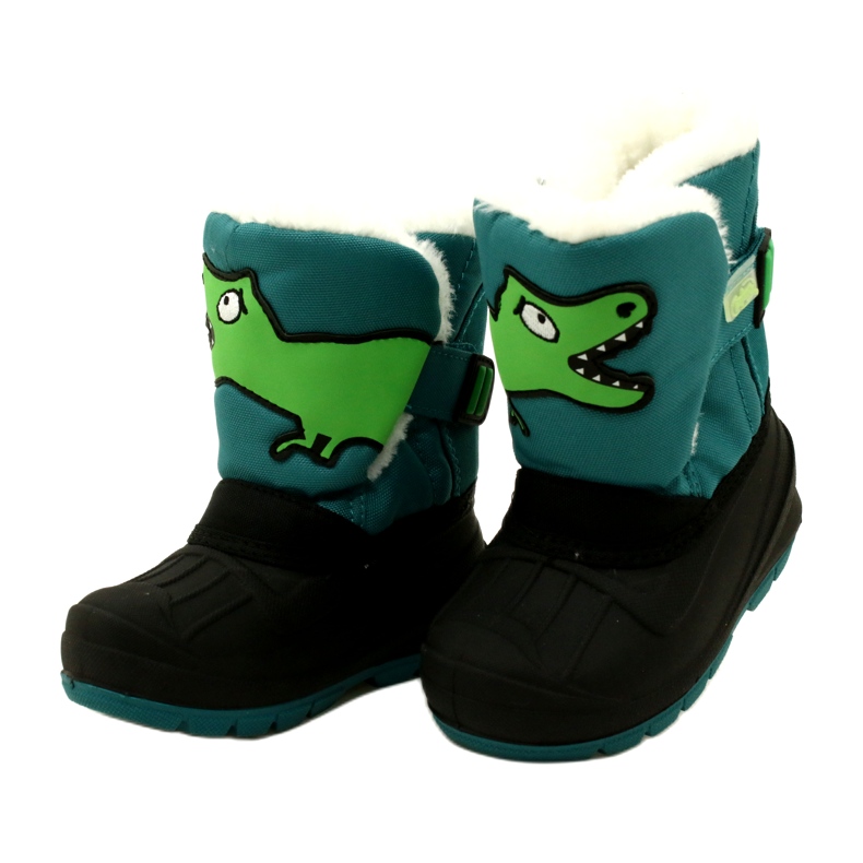 Bottes de neige isolées pour enfants Befado 160X016 noir et vert 3