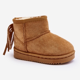 Bottes De Neige Isolées Enfant À Franges Camel Mikyla brun 8