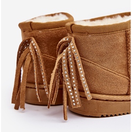 Bottes De Neige Isolées Enfant À Franges Camel Mikyla brun 6
