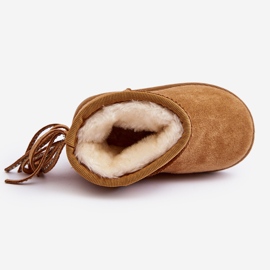 Bottes De Neige Isolées Enfant À Franges Camel Mikyla brun 7