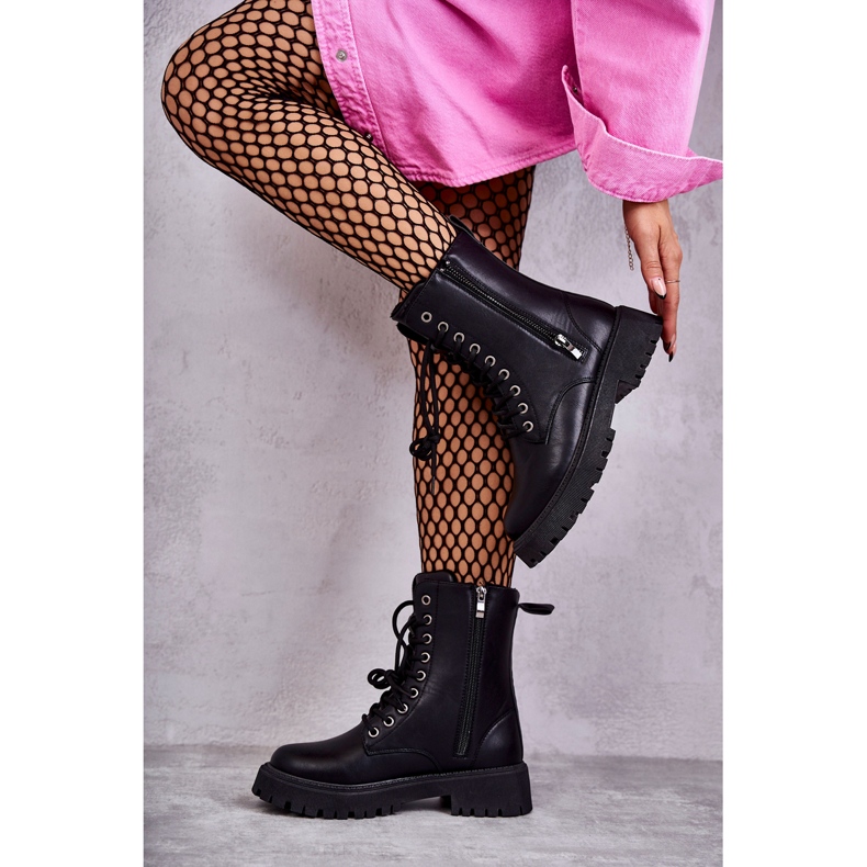 NEWS Bottines de travail isolées en cuir écologique, noir le noir 2