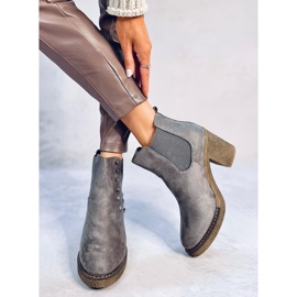 Bottes à talons larges de Hidalgo Grey gris 4