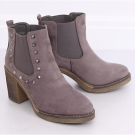 Bottes à talons larges de Hidalgo Grey gris 1