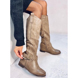 Bottes compensées cachées Watson Khaki beige 2