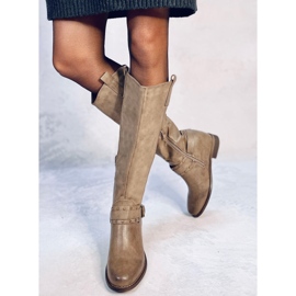 Bottes compensées cachées Watson Khaki beige 4