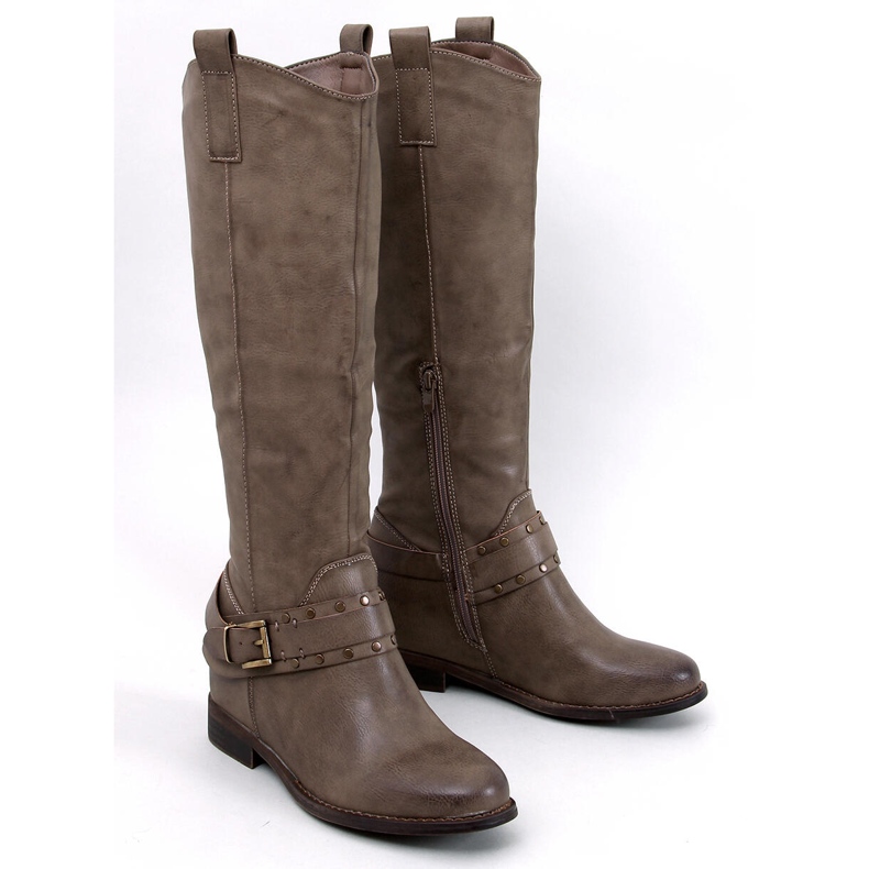 Bottes compensées cachées Watson Khaki beige 1