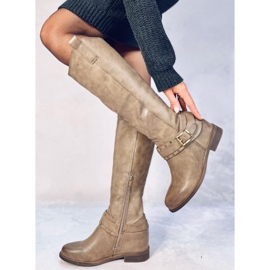 Bottes compensées cachées Watson Khaki beige 5