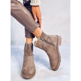 Bottines plates Kallen Kaki brun 3