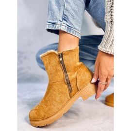 Bottines plates Kallen Camel brun 5