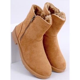 Bottines plates Kallen Camel brun 4