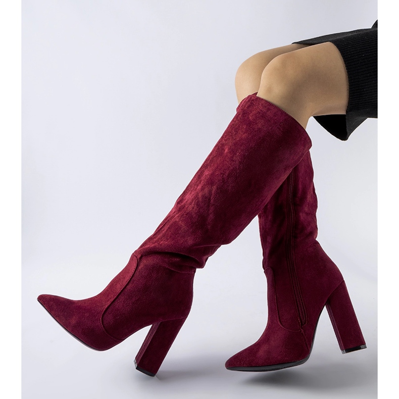 Bottines à talons bordeaux de chez Cinq-Mars rouge 1