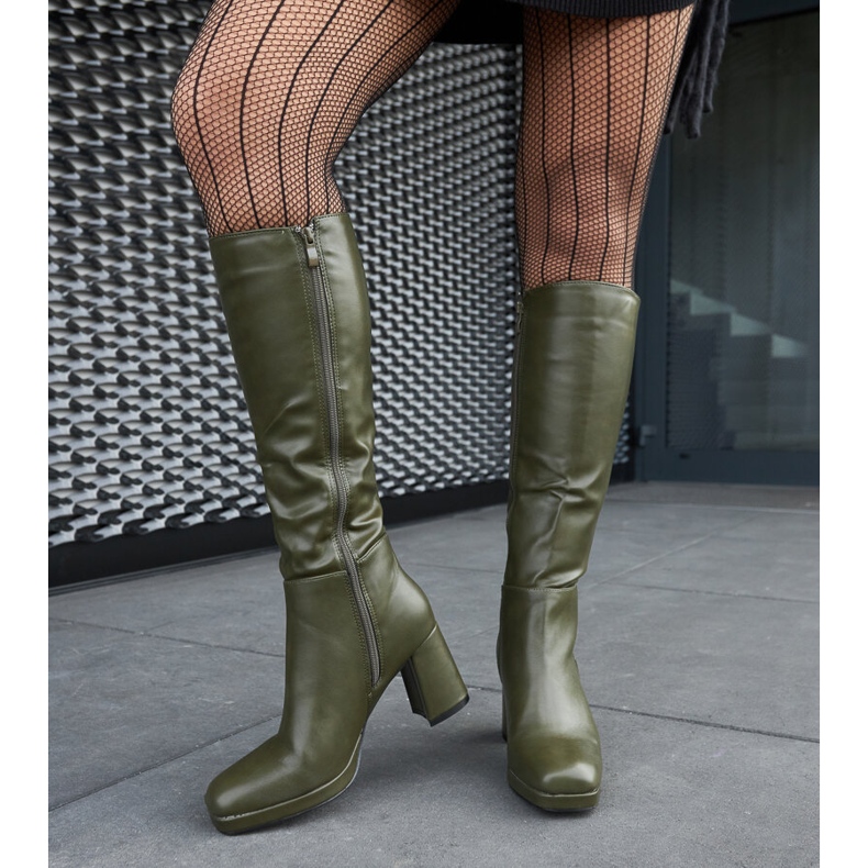 Bottes vertes à bout carré de Biassono 2