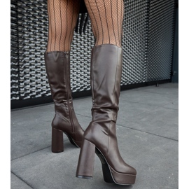 Bottes marron avec plateforme et talon de Zoccorino brun 1 Bottes marron avec plateforme et talon de Zoccorino brun 1