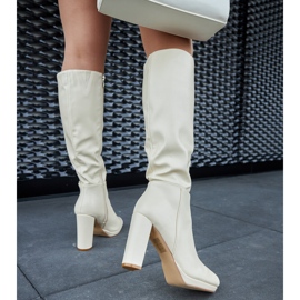 Bottes à talons beiges de Strother 5