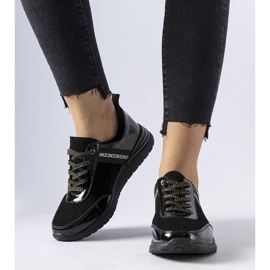 Baskets Castelfidardo en cuir noir 1