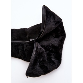 Bottes en daim pour femmes sur la plateforme S.Barski, noires le noir 1