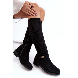 Bottines isolées en daim à talons plats S.Barski HY07-31 Noir le noir 7