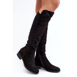 Cuissardes Femme En Daim S.Barski HY27098A Noir le noir 1