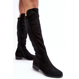 Cuissardes Femme En Daim S.Barski HY27098A Noir le noir 4