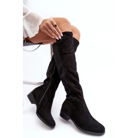 Cuissardes Femme En Daim S.Barski HY27098A Noir le noir 7