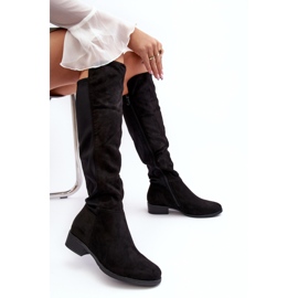 Cuissardes Femme En Daim S.Barski HY27098A Noir le noir 8