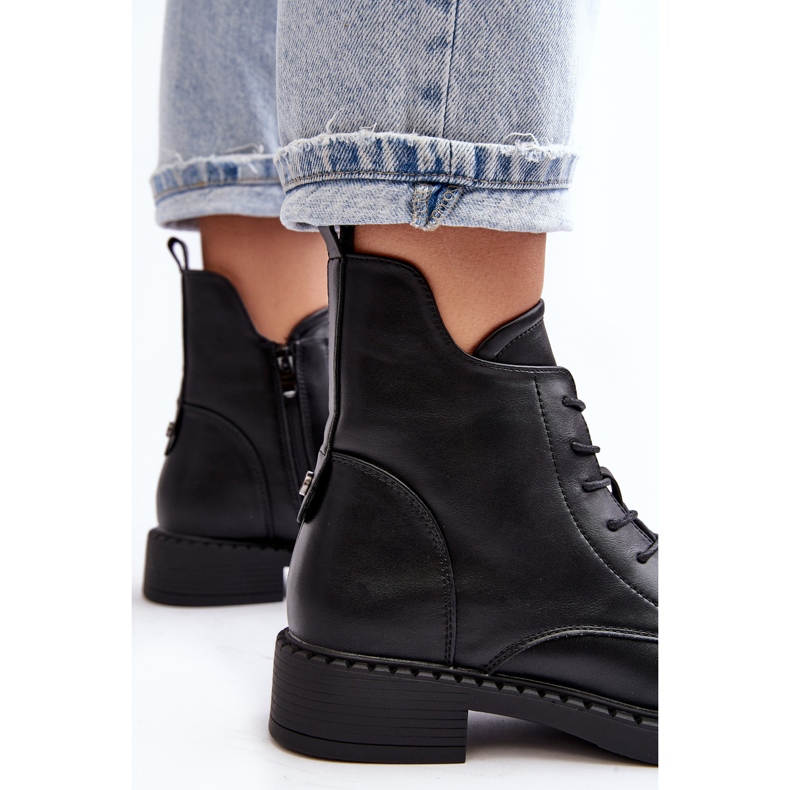 Bottes plates classiques pour femmes noires Ballisa le noir 1