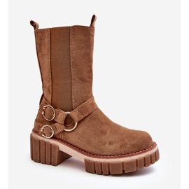 Bottes de travail isolées en daim Camel Brinnon pour femmes brun 2