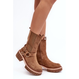 Bottes de travail isolées en daim Camel Brinnon pour femmes brun 3