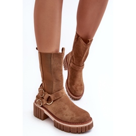 Bottes de travail isolées en daim Camel Brinnon pour femmes brun 6