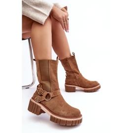 Bottes de travail isolées en daim Camel Brinnon pour femmes brun 8