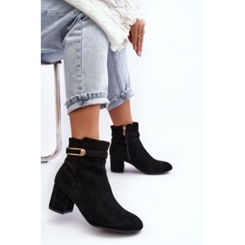 Bottines à talons bas pour femmes noires Verice le noir 7